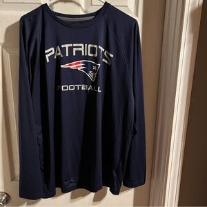 New England Patriots Long Sleeve Navy Shirt NFL Team Apparel Size XL Lightweight